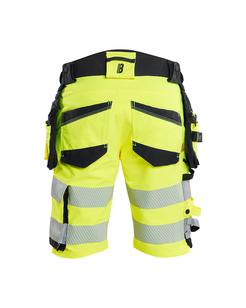 High Vis Short 4-weg stretch HIGH VIS GEEL/ZWART