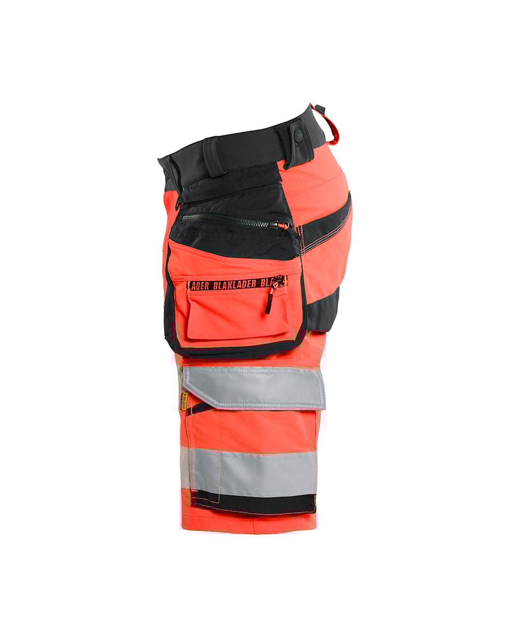 High Vis Short 4-weg stretch HIGH VIS ROOD/ZWART