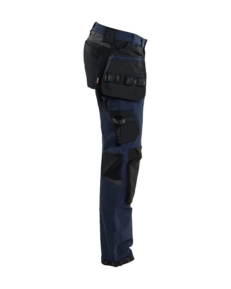 Werkbroek 4-weg stretch Donker marineblauw/Zwart