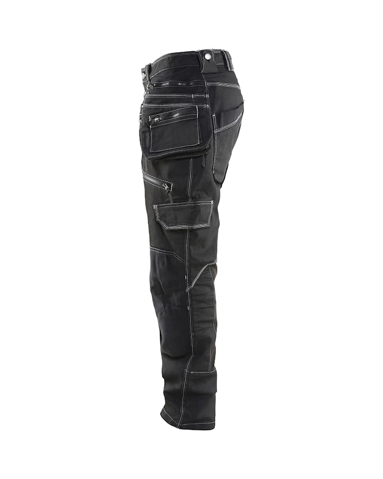 Baggy denim stretch X1900 Zwart
