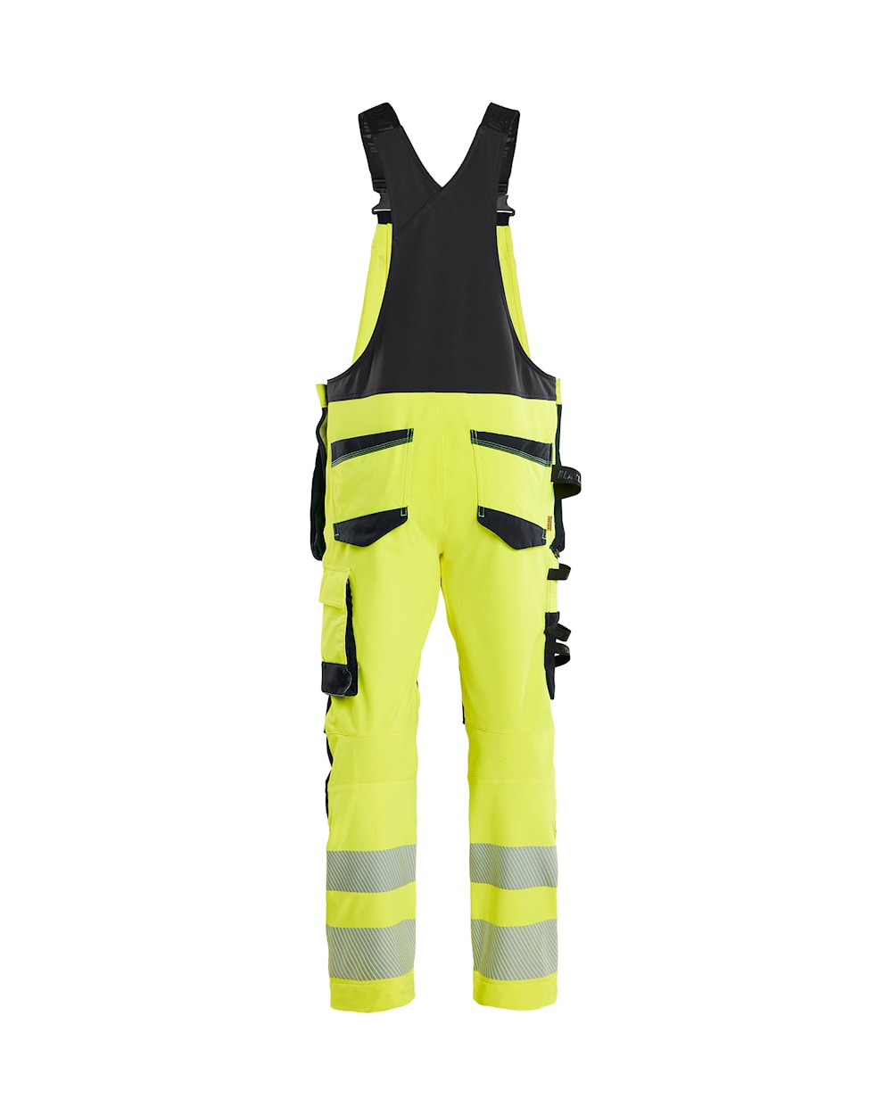 High Vis Bretelbroek 4-weg stretch HIGH VIS GEEL/ZWART
