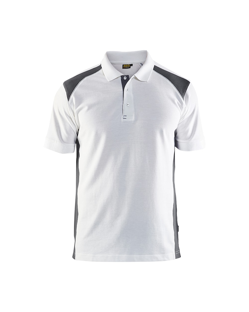 Piqué Polo WIT/DONKERGRIJS