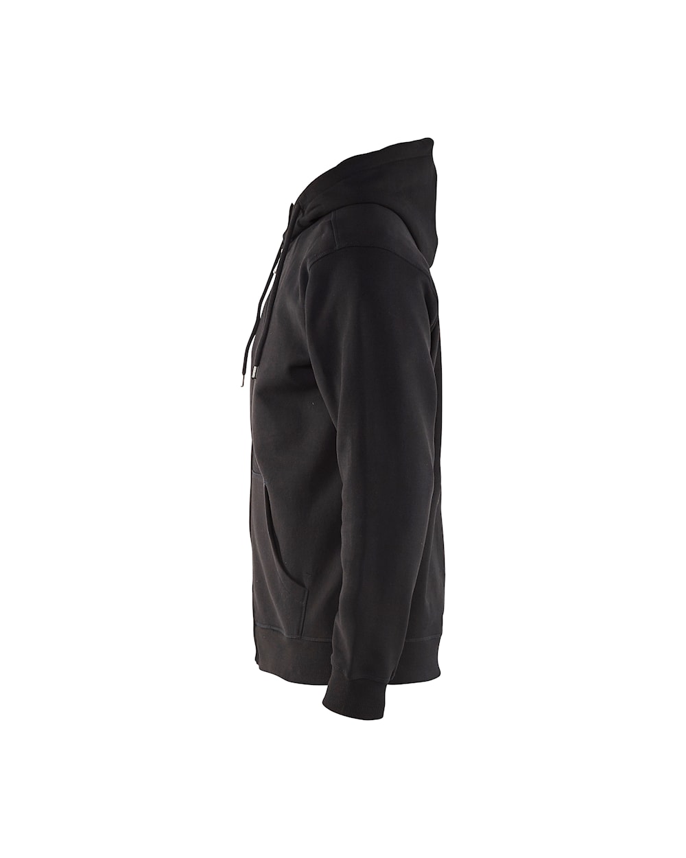 Hoodie met rits ZWART