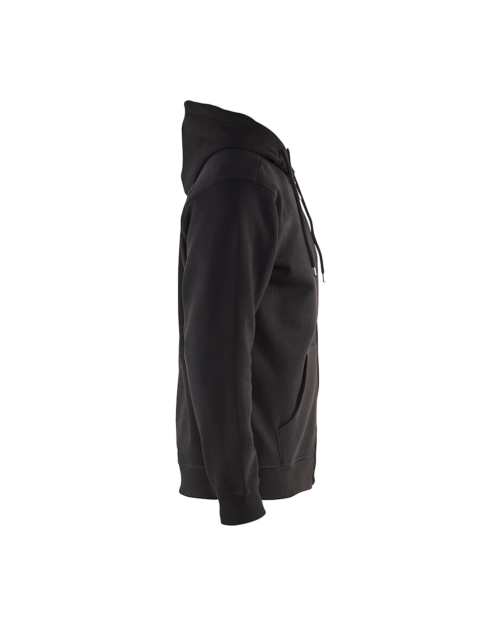 Hoodie met rits ZWART