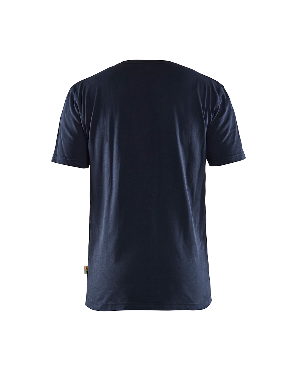 T-shirt bi-colour DONKER MARINEBLAUW/HIGH VIS GEEL