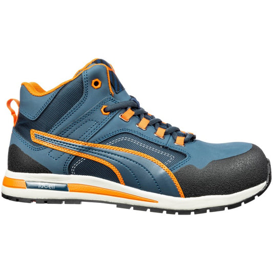 Puma Safety Crosstwist Mid BLAUW/ORANJE