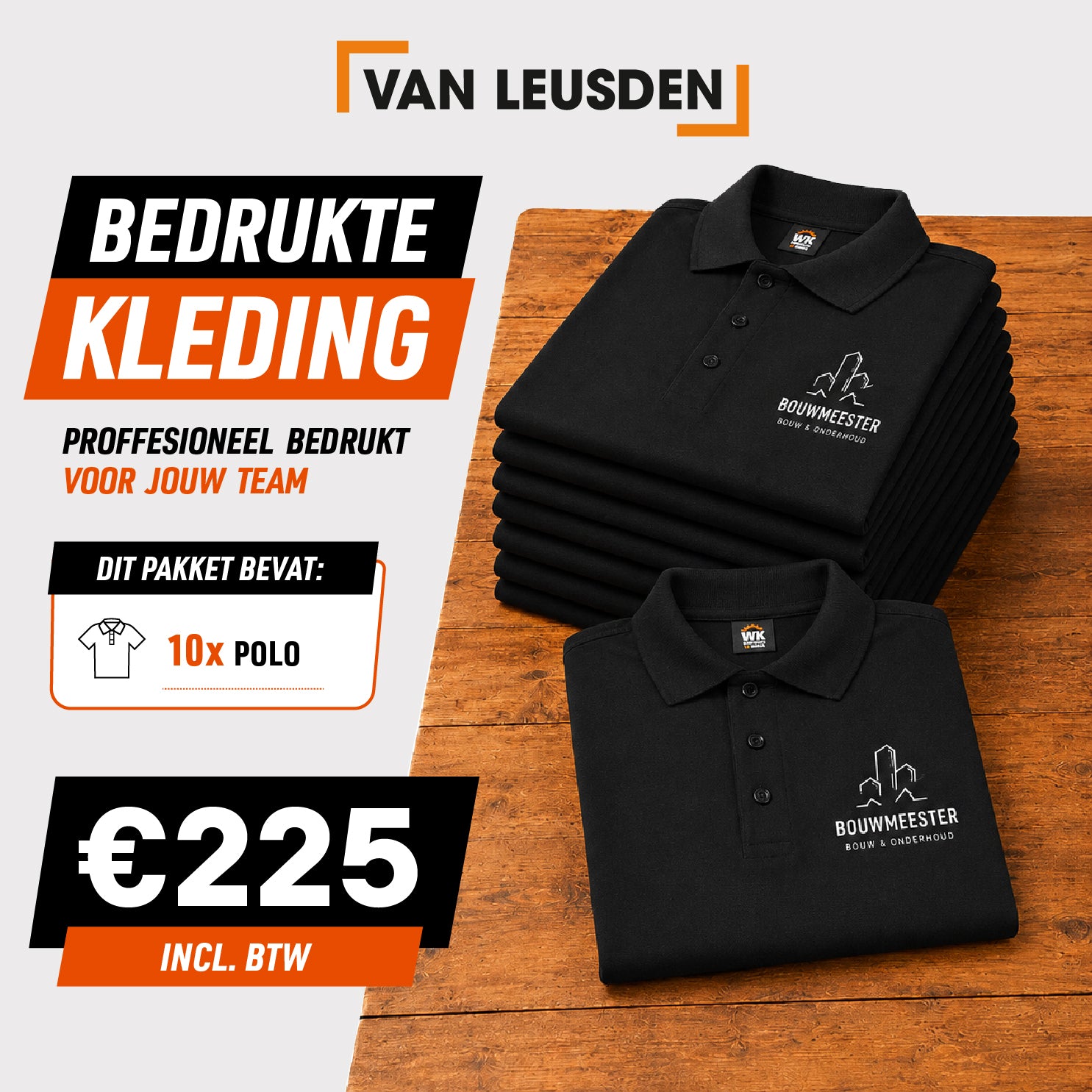 10X Polo Bedrukt SUPER DEAL