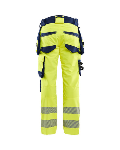 High Vis werkbroek 4-weg stretch HIGH VIS GEEL/MARINEBLAUW
