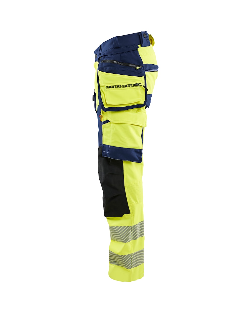 High Vis werkbroek 4-weg stretch HIGH VIS GEEL/MARINEBLAUW