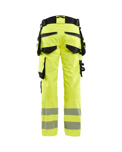 High Vis werkbroek 4-weg stretch HIGH VIS GEEL/ZWART