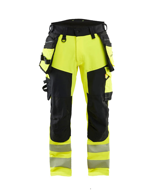High Vis werkbroek 4-weg stretch HIGH VIS GEEL/ZWART