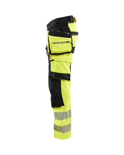 High Vis werkbroek 4-weg stretch HIGH VIS GEEL/ZWART