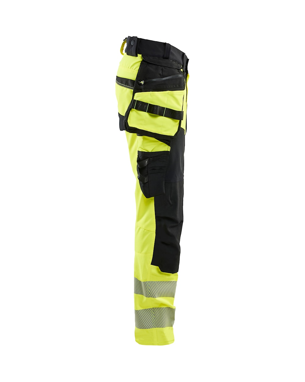 High Vis werkbroek 4-weg stretch HIGH VIS GEEL/ZWART