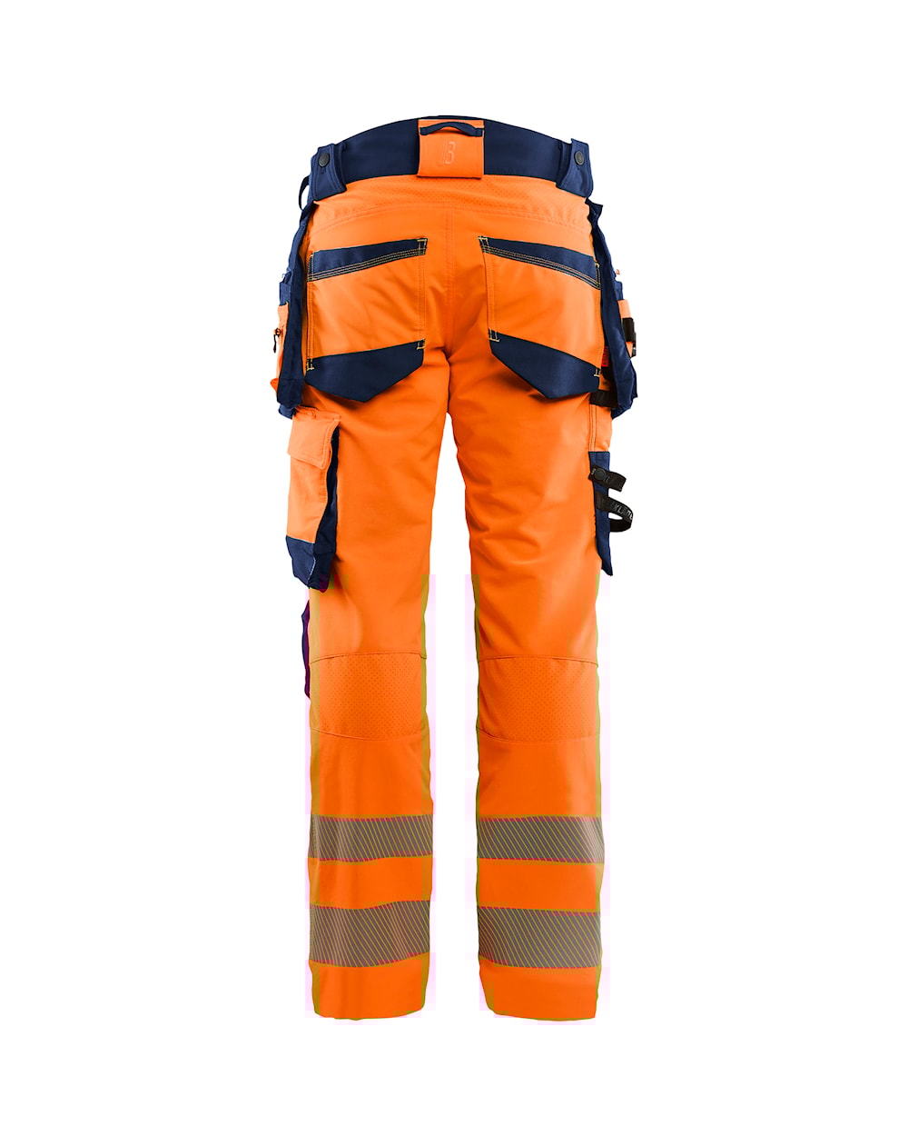 High Vis werkbroek 4-weg stretch HIGH VIS ORANJE/MARINEBLAUW