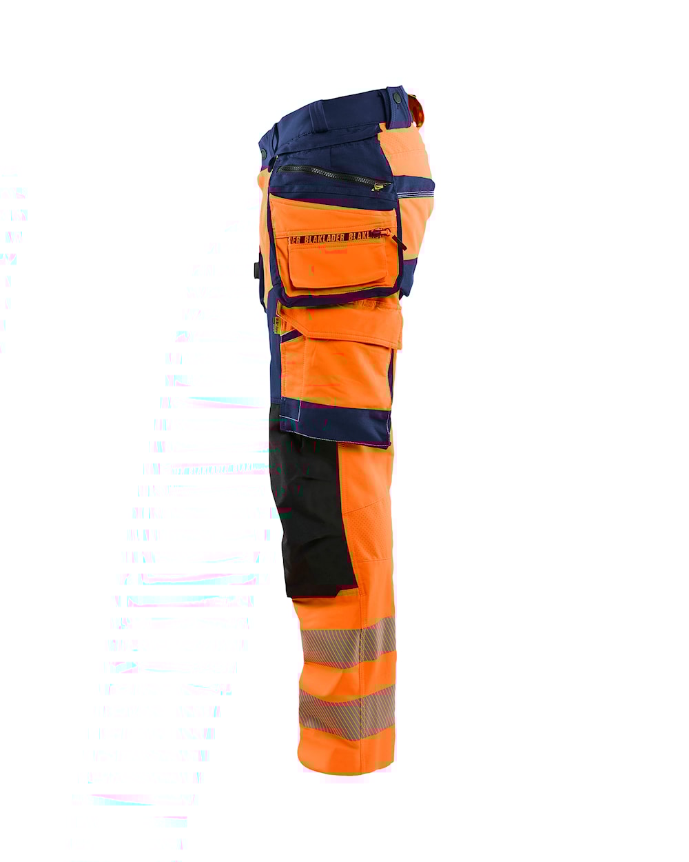 High Vis werkbroek 4-weg stretch HIGH VIS ORANJE/MARINEBLAUW