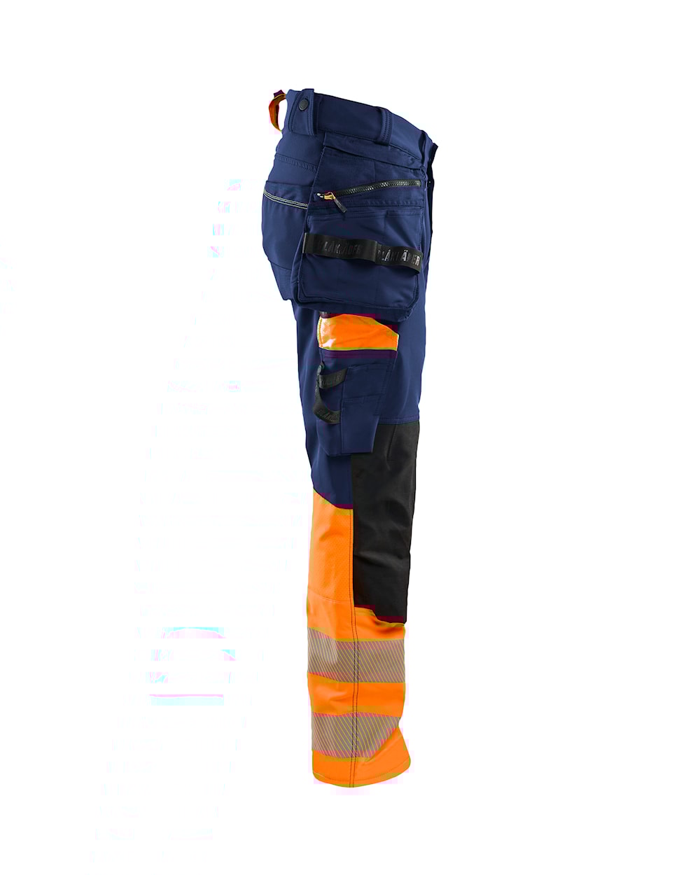 High Vis werkbroek 4-weg stretch MARINEBLAUW/ORANJE