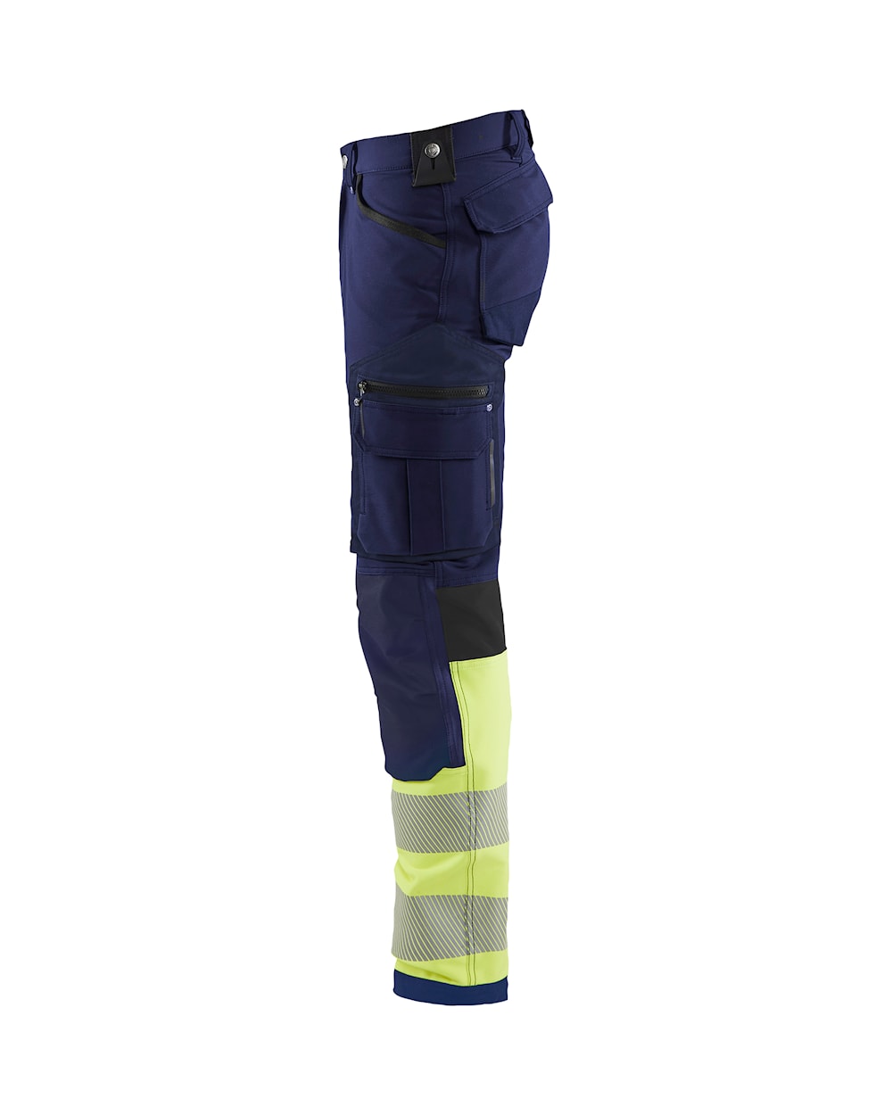 High Vis Werkbroek 4-weg stretch MARINE/HIGH VIS GEEL