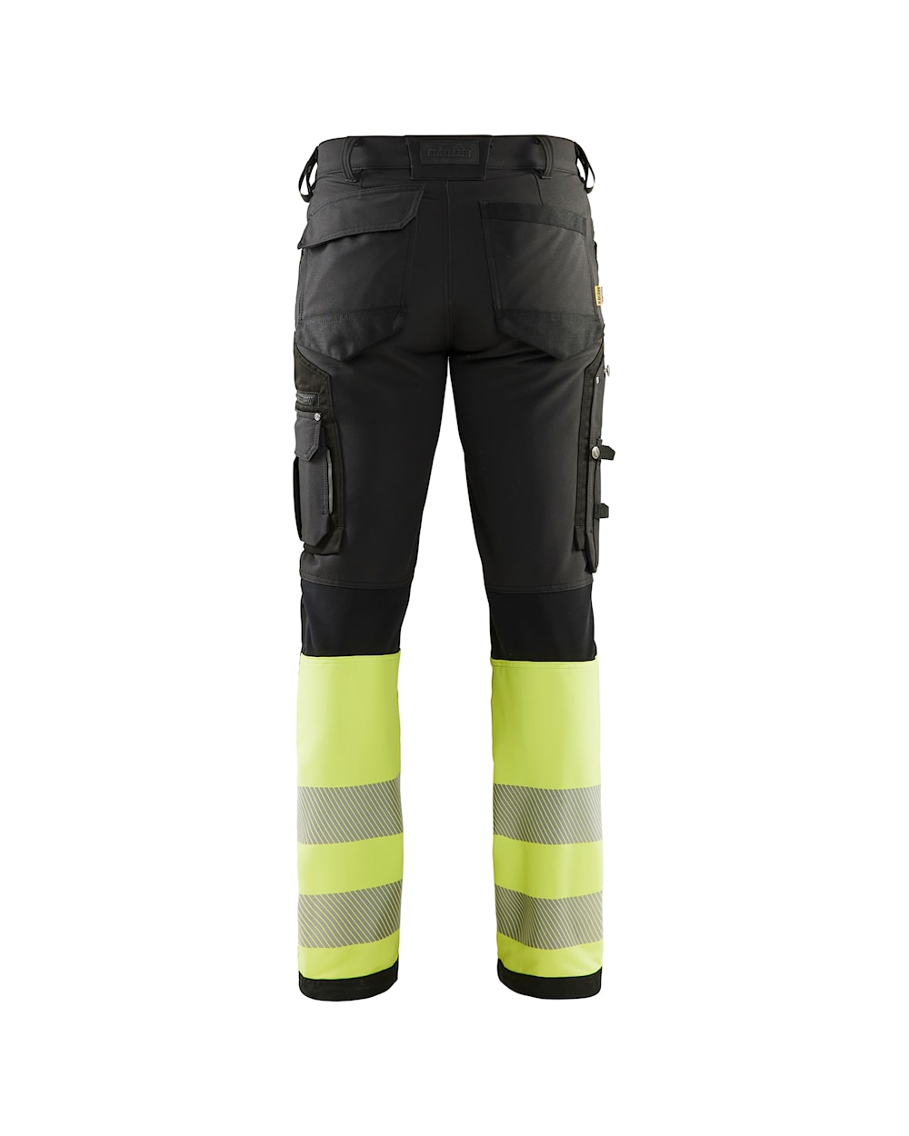 High Vis Werkbroek 4-weg stretch ZWART/HIGH VIS GEEL