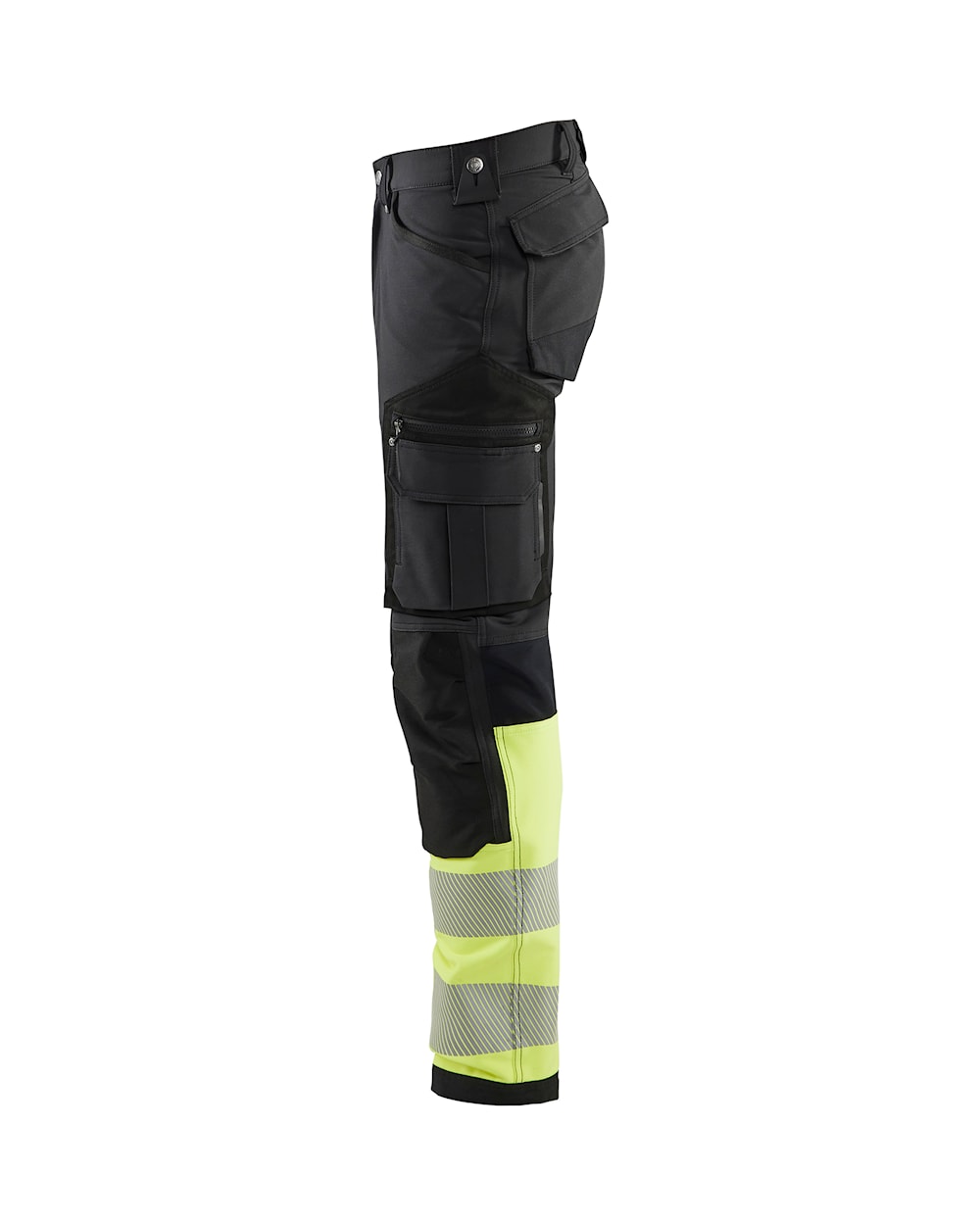 High Vis Werkbroek 4-weg stretch ZWART/HIGH VIS GEEL