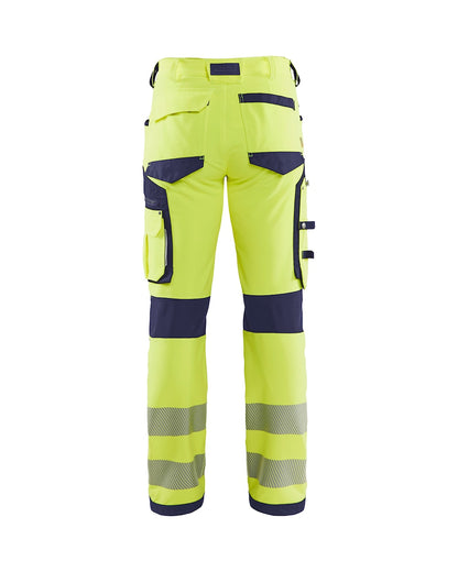 High Vis werkbroek 4-weg stretch HIGH VIS GEEL/MARINEBLAUW