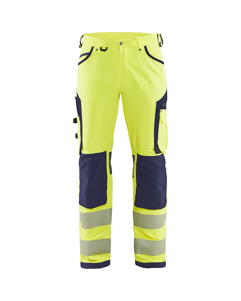 High Vis werkbroek 4-weg stretch HIGH VIS GEEL/MARINEBLAUW