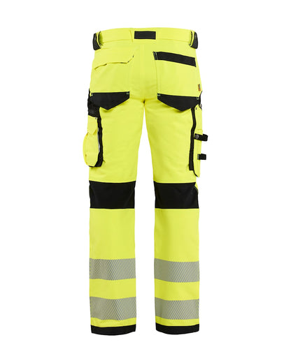 High Vis werkbroek 4-weg stretch HIGH VIS GEEL/ZWART