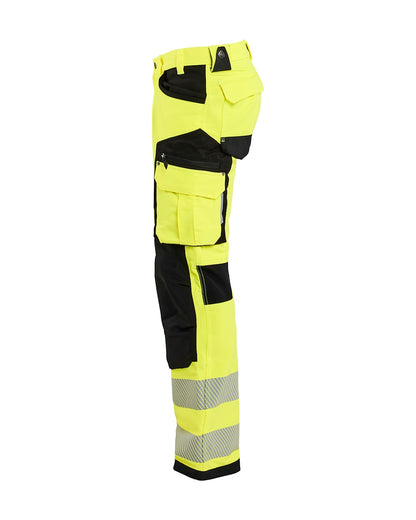 High Vis werkbroek 4-weg stretch HIGH VIS GEEL/ZWART