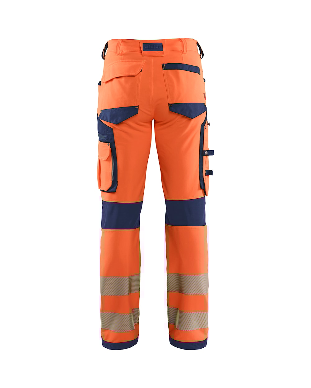 High Vis werkbroek 4-weg stretch HIGH VIS ORANJE/MARINEBLAUW