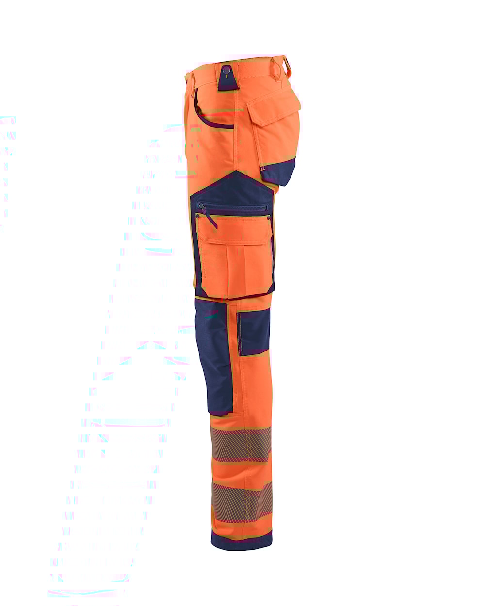 High Vis werkbroek 4-weg stretch HIGH VIS ORANJE/MARINEBLAUW