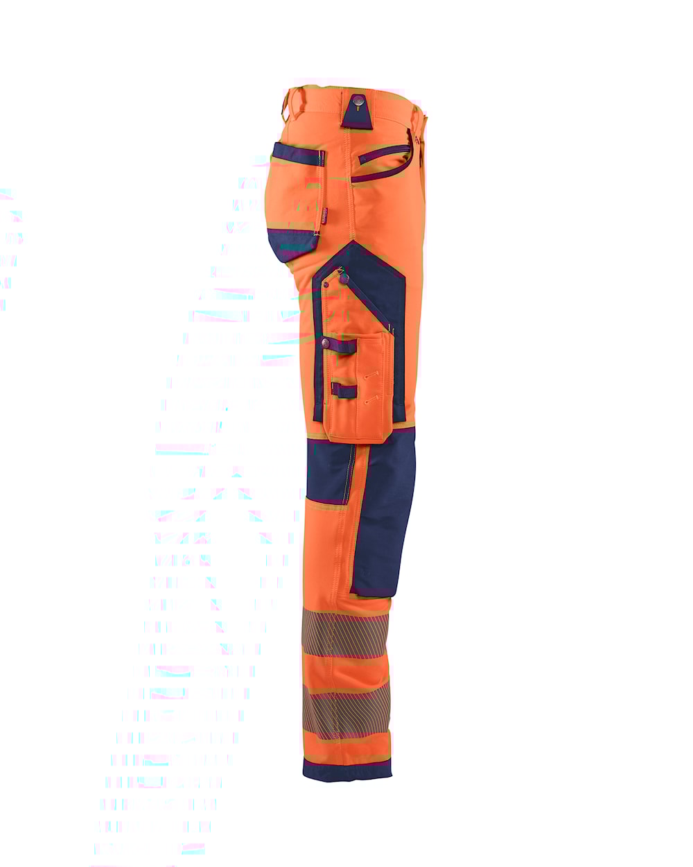 High Vis werkbroek 4-weg stretch HIGH VIS ORANJE/MARINEBLAUW