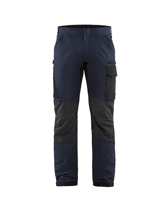 Service werkbroek 4-weg stretch Marineblauw/Zwart