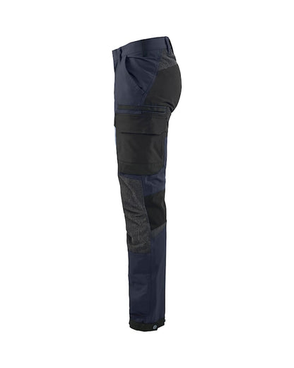 Service werkbroek 4-weg stretch Marineblauw/Zwart