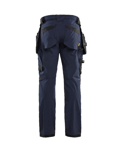Werkbroek 4-weg Stretch DONKER MARINEBLAUW/ZWART