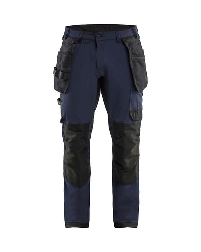 Werkbroek 4-weg Stretch DONKER MARINEBLAUW/ZWART