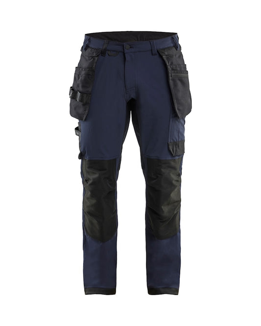 Werkbroek 4-weg Stretch DONKER MARINEBLAUW/ZWART