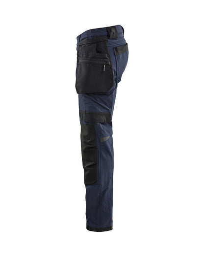 Werkbroek 4-weg Stretch DONKER MARINEBLAUW/ZWART