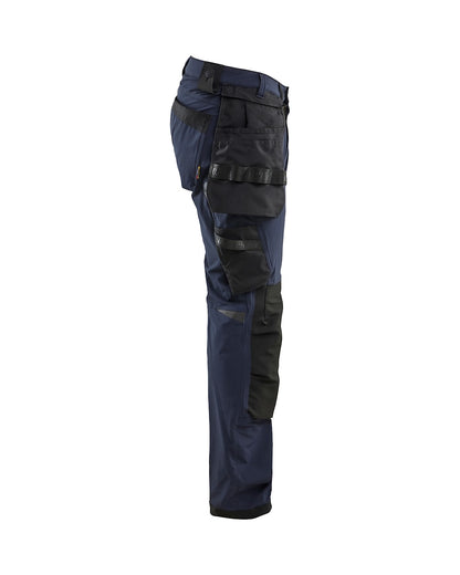Werkbroek 4-weg Stretch DONKER MARINEBLAUW/ZWART