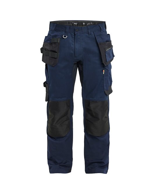 Werkbroek 2-weg stretch met gereedschapszakken Marineblauw