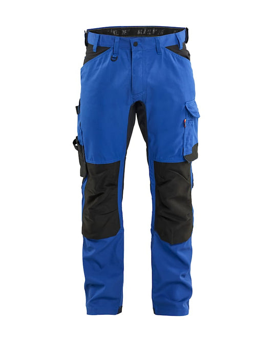 Werkbroek 2-weg stretch Korenblauw/ Zwart