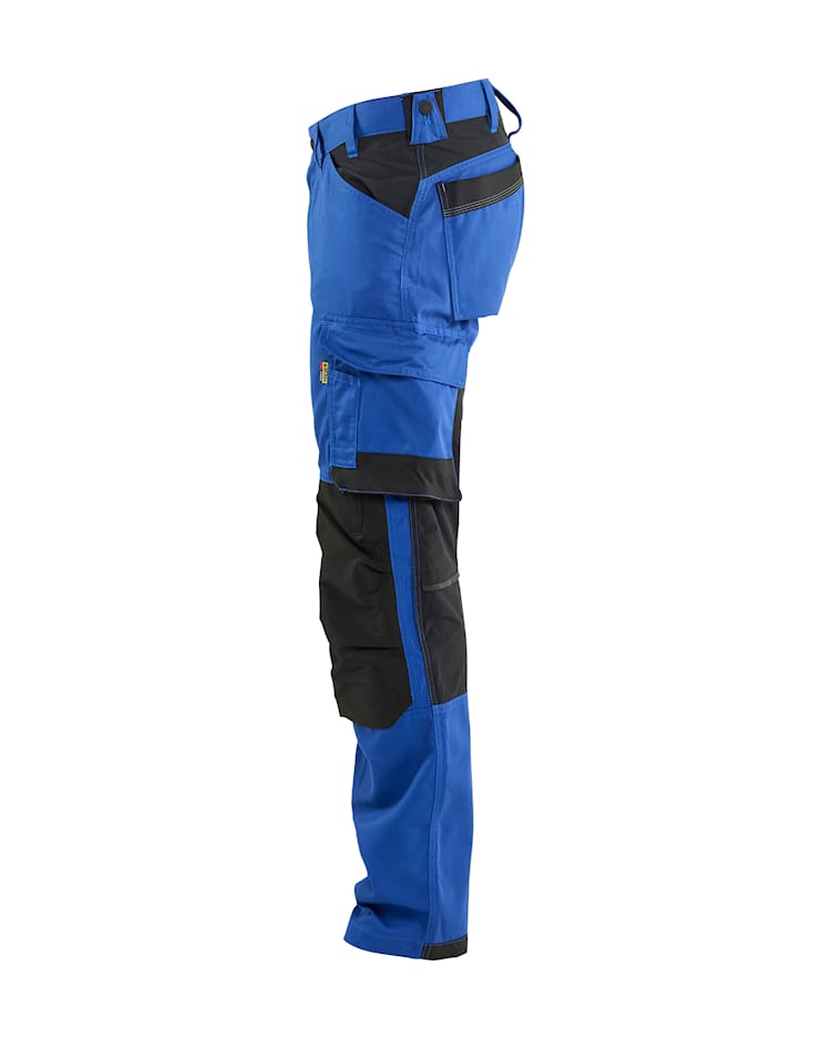 Werkbroek 2-weg stretch Korenblauw/ Zwart