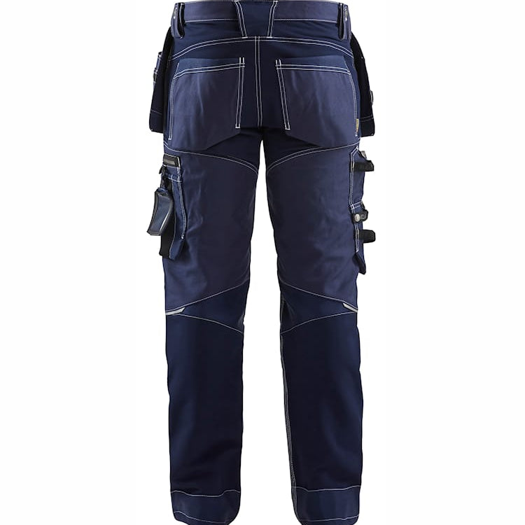 Werkbroek met stretch en gereedschapszakken katoen