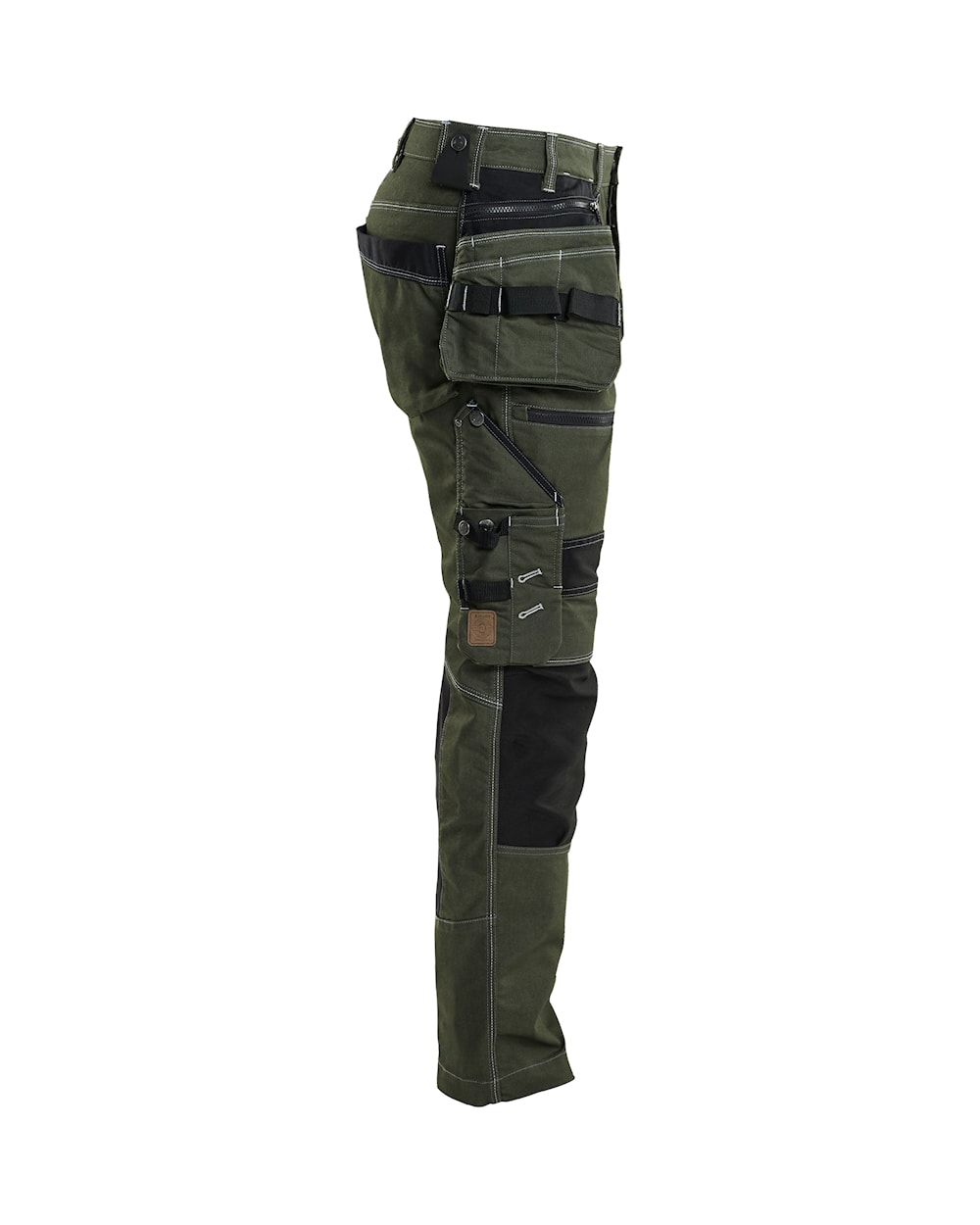 Werkbroek denim stretch X1900 Donker groen/ Zwart