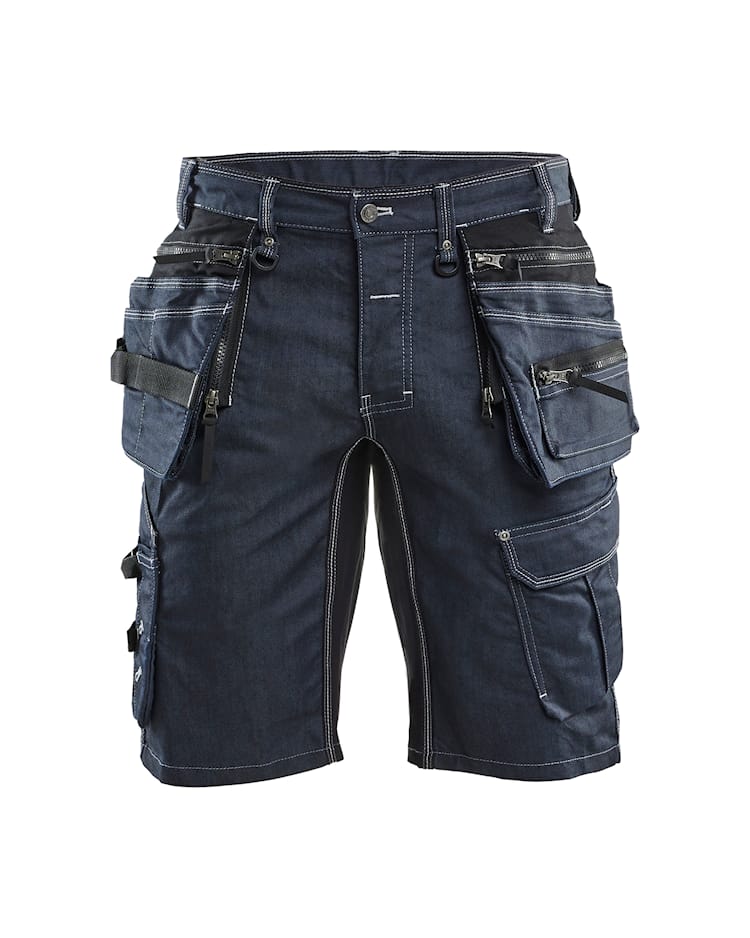 Short denim stretch X1900 Marineblauw/ Zwart