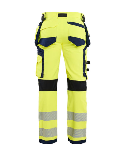 High Vis werkbroek 4-weg stretch HIGH VIS GEEL/MARINEBLAUW