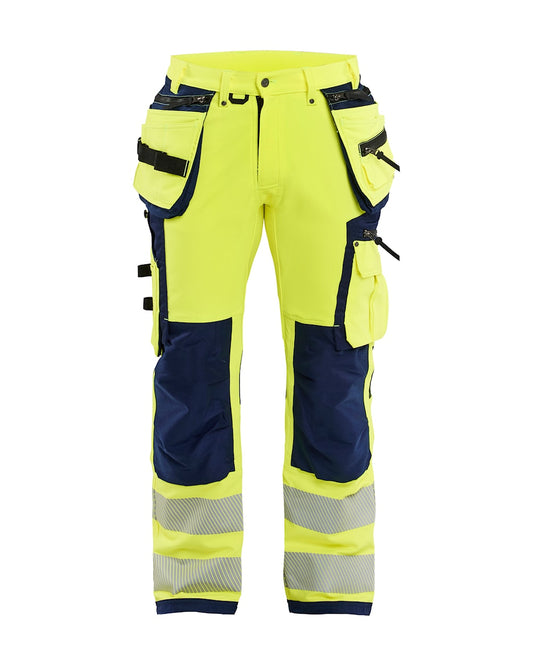 High Vis werkbroek 4-weg stretch HIGH VIS GEEL/MARINEBLAUW