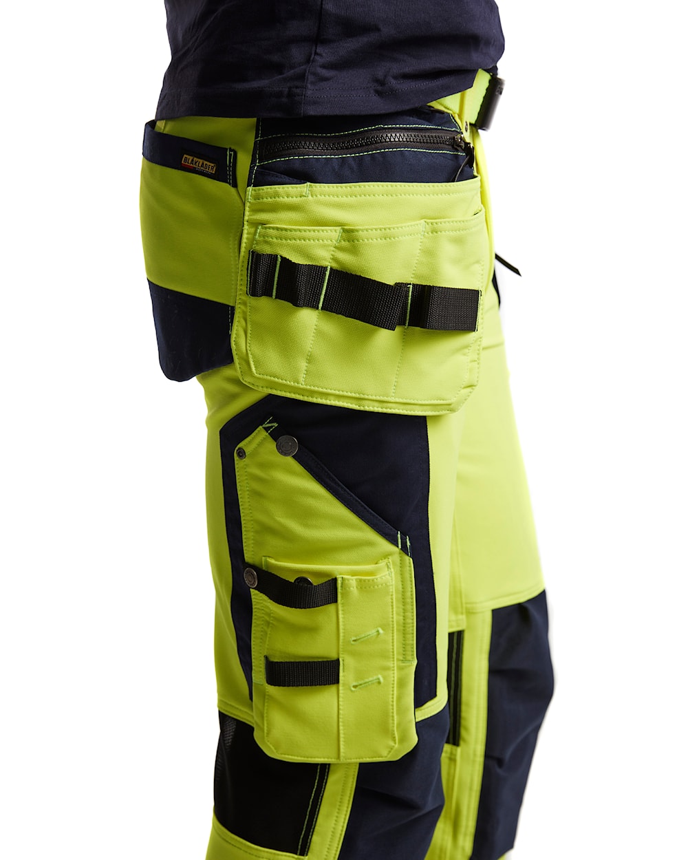High Vis werkbroek 4-weg stretch HIGH VIS GEEL/MARINEBLAUW