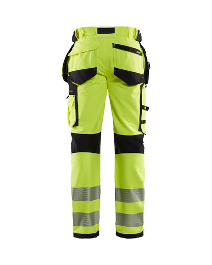 High Vis werkbroek 4-weg stretch HIGH VIS GEEL/ZWART