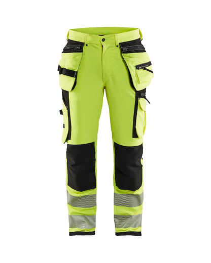 High Vis werkbroek 4-weg stretch HIGH VIS GEEL/ZWART