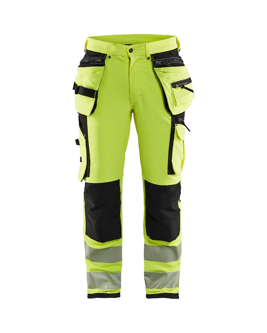High Vis werkbroek 4-weg stretch HIGH VIS GEEL/ZWART