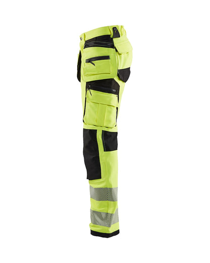 High Vis werkbroek 4-weg stretch HIGH VIS GEEL/ZWART
